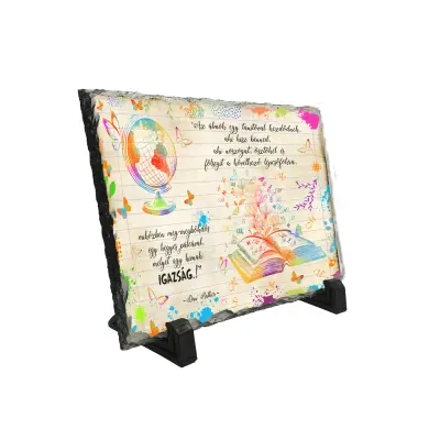 Igazsag, piatra ardezie personalizata, cu mesaj model, pa099